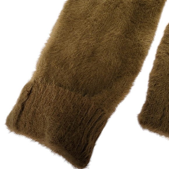 Nasty Gal Green Fuzzy Crop Turtleneck Sweater L - Picture 10 of 13